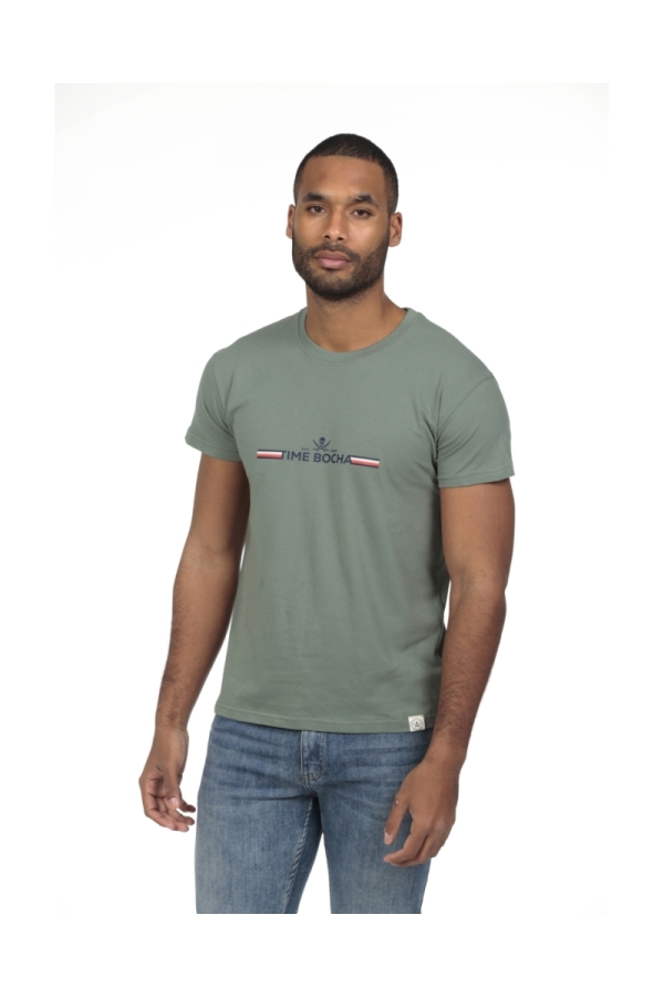 Camiseta Time Bocha Hombre The Time Of Bocha RV1C11 Verde