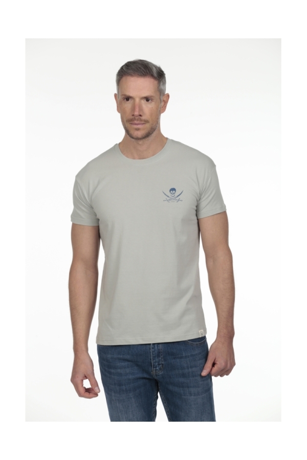 Camiseta Bordado Hombre The Time Of Bocha RV1C14 Gris