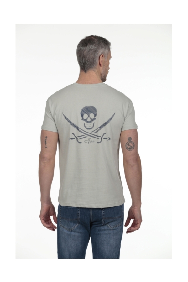 Camiseta Bordado Hombre The Time Of Bocha RV1C14 Gris