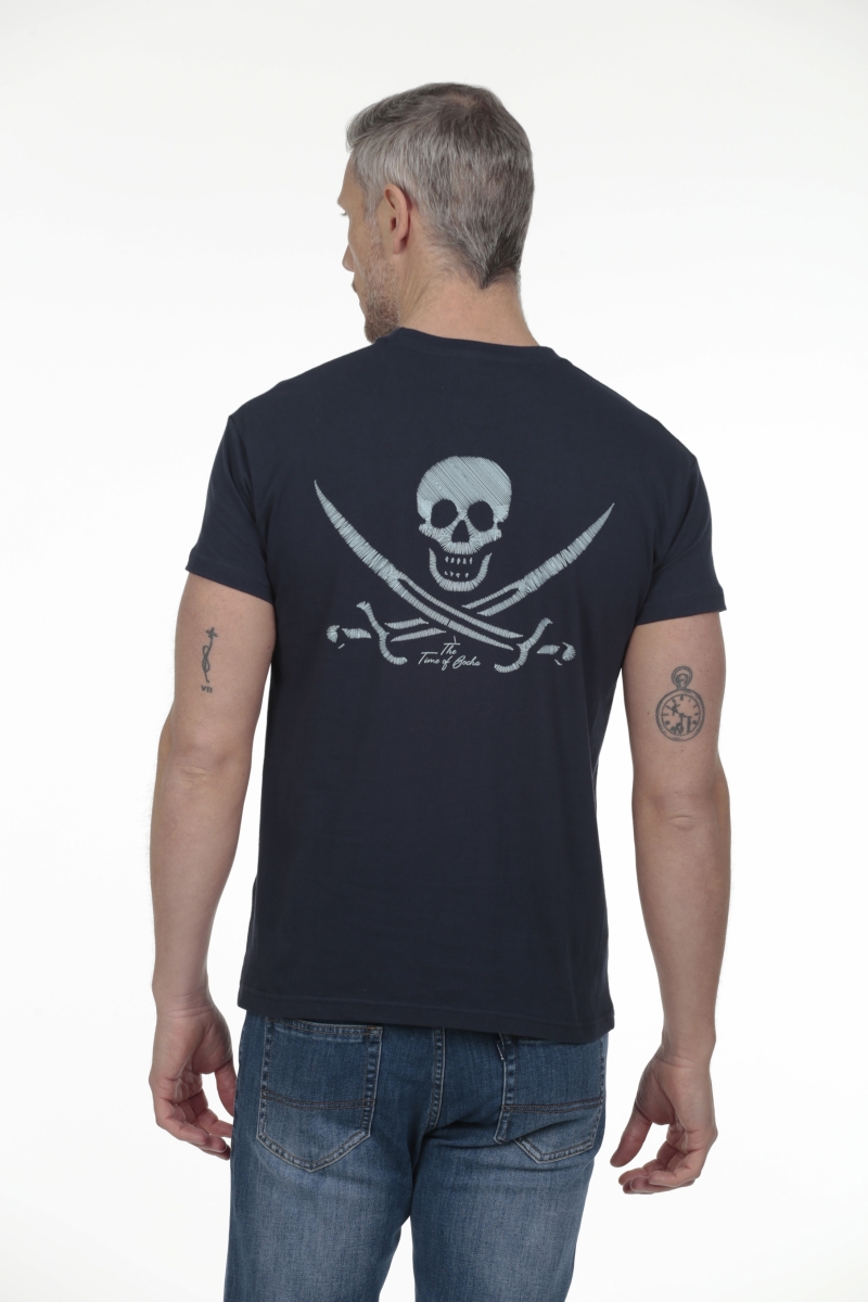 Camiseta Bordado Hombre The Time Of Bocha RV1C14 Marino 2