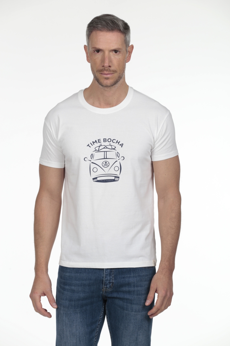 Camiseta Furgo Hombre The Time Of Bocha RV1C15 Blanco