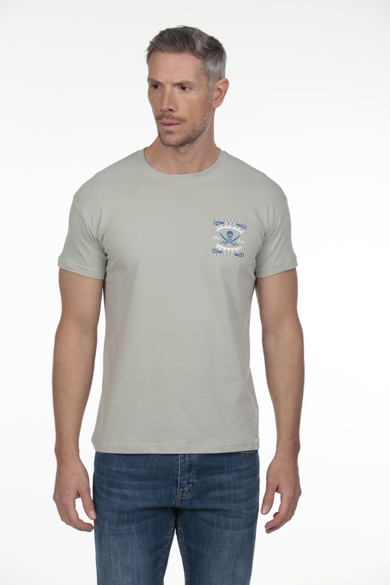 Camiseta Etnica Hombre The Time Of Bocha RV1C16 Gris