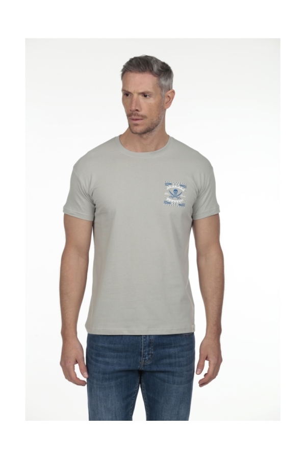 Camiseta Etnica Hombre The Time Of Bocha RV1C16 Gris