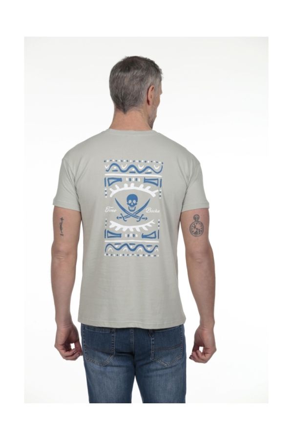 Camiseta Etnica Hombre The Time Of Bocha RV1C16 Gris