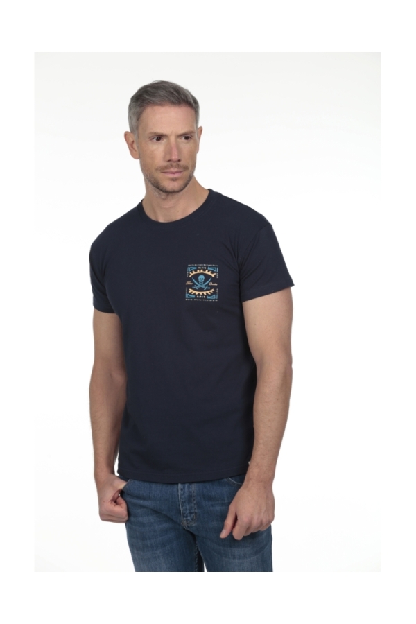 Camiseta Etnica Hombre The Time Of Bocha RV1C16 Marino