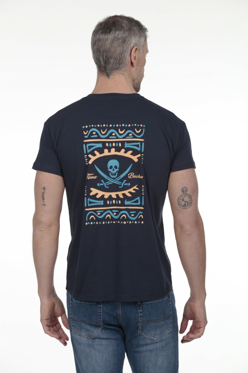 Camiseta Etnica Hombre The Time Of Bocha RV1C16 Marino 2
