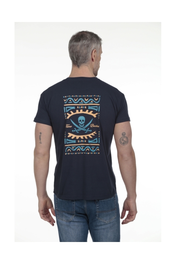 Camiseta Etnica Hombre The Time Of Bocha RV1C16 Marino
