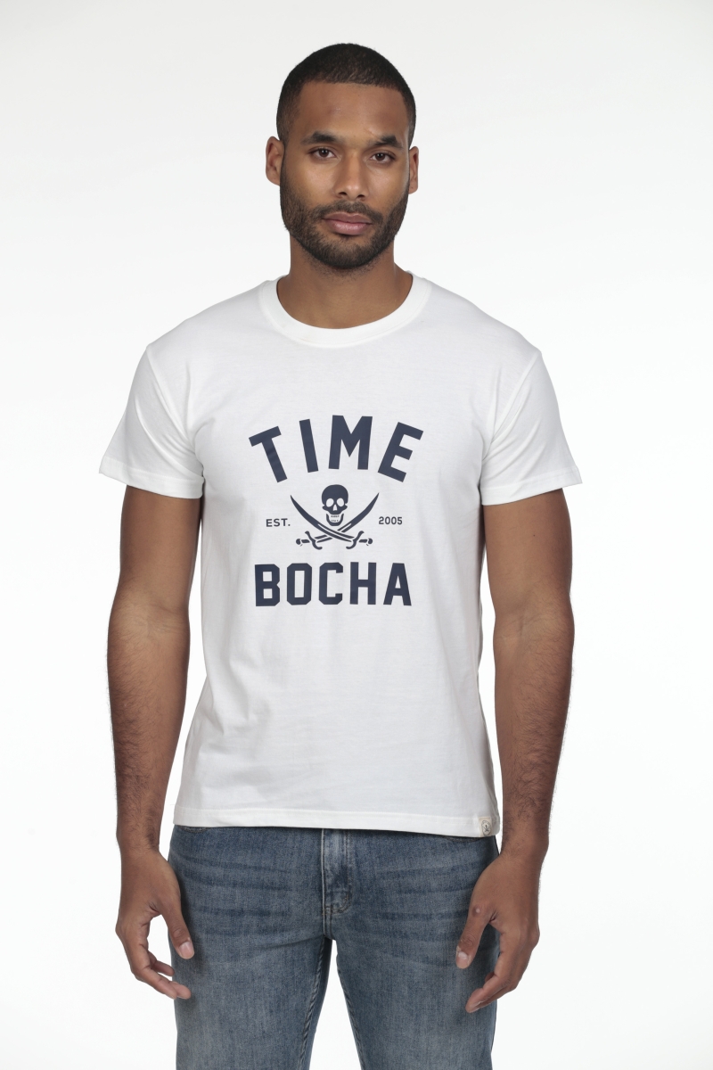 Camiseta Caravela Hombre The Time Of Bocha RV1C17 Blanco