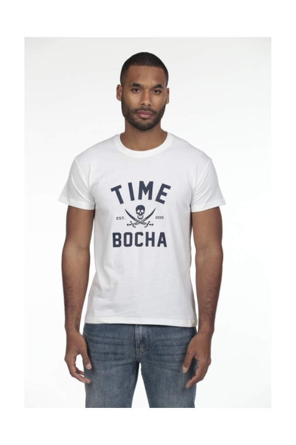 Camiseta Caravela Hombre The Time Of Bocha RV1C17 Blanco