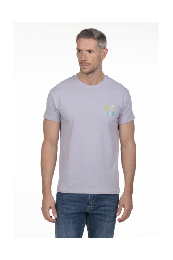 Camiseta Palmera Hombre The Time Of Bocha RV1C19 Malva