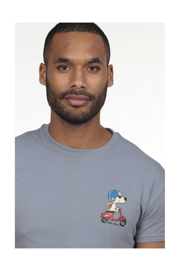 Camiseta Dog Hombre The Time Of Bocha RV1C21 Azul.Vin