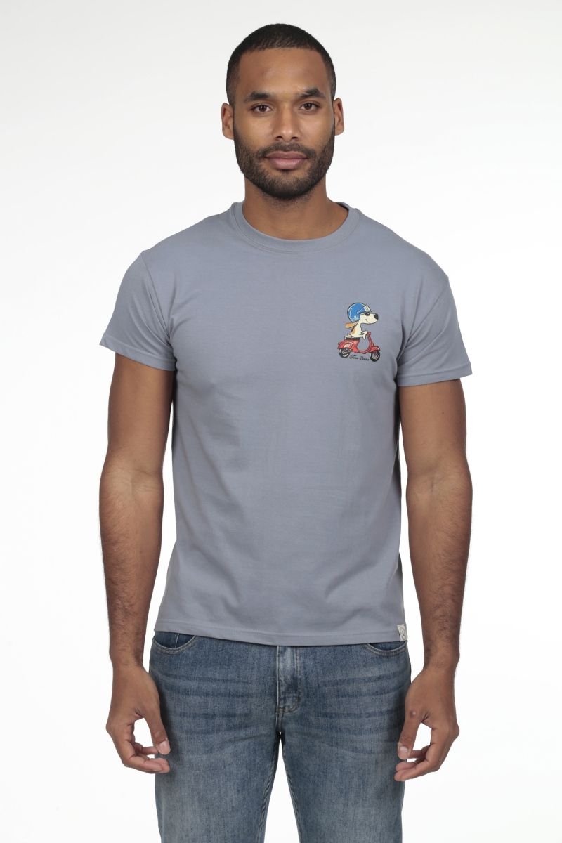 Camiseta Dog Hombre The Time Of Bocha RV1C21 Azul.Vin 2