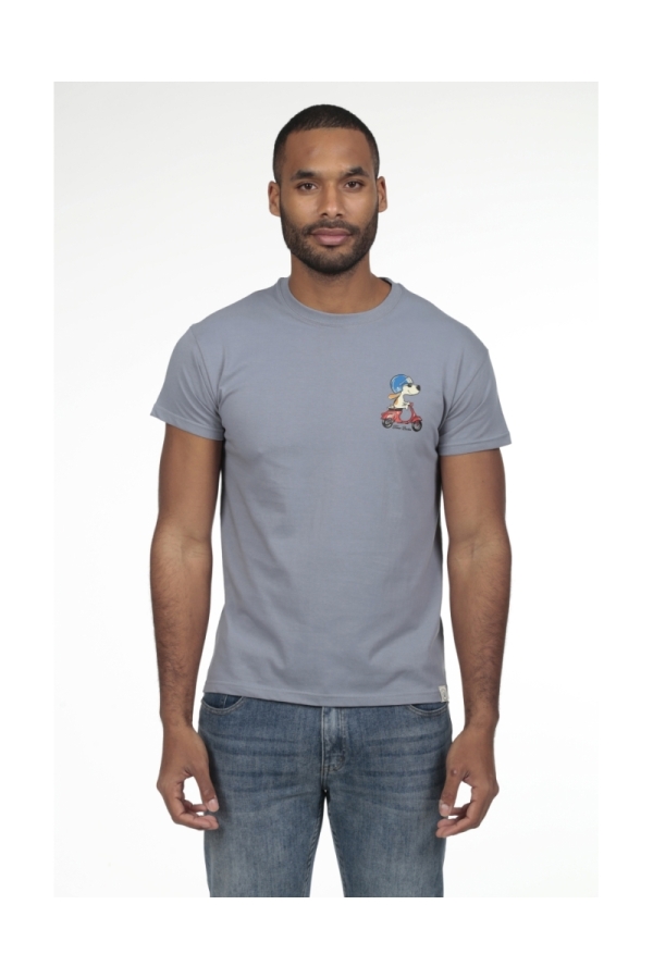 Camiseta Dog Hombre The Time Of Bocha RV1C21 Azul.Vin