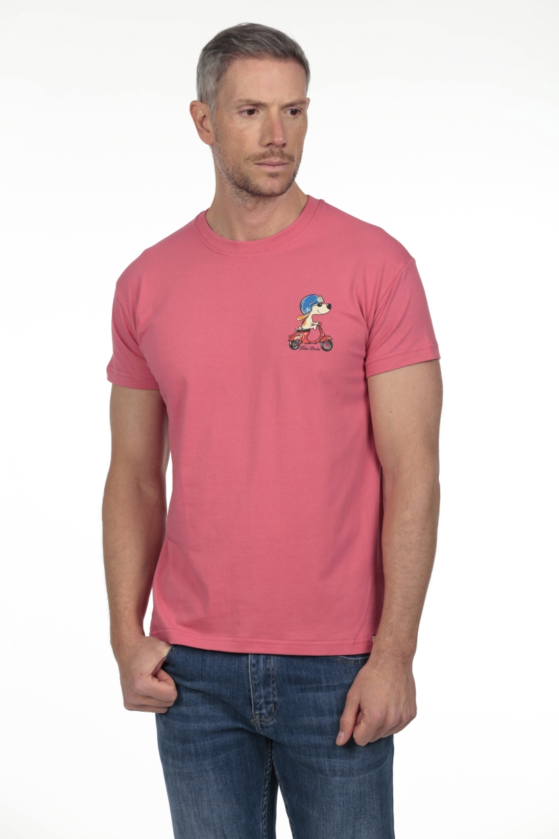 Camiseta Dog Hombre The Time Of Bocha RV1C21 Coral