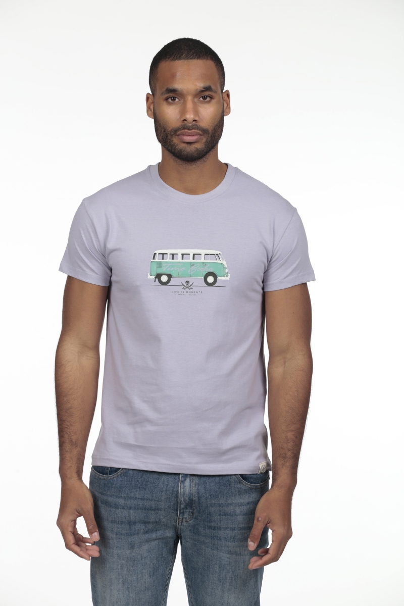 Camiseta Furgo Retro Hombre The Time Of Bocha RV1C22 Malva