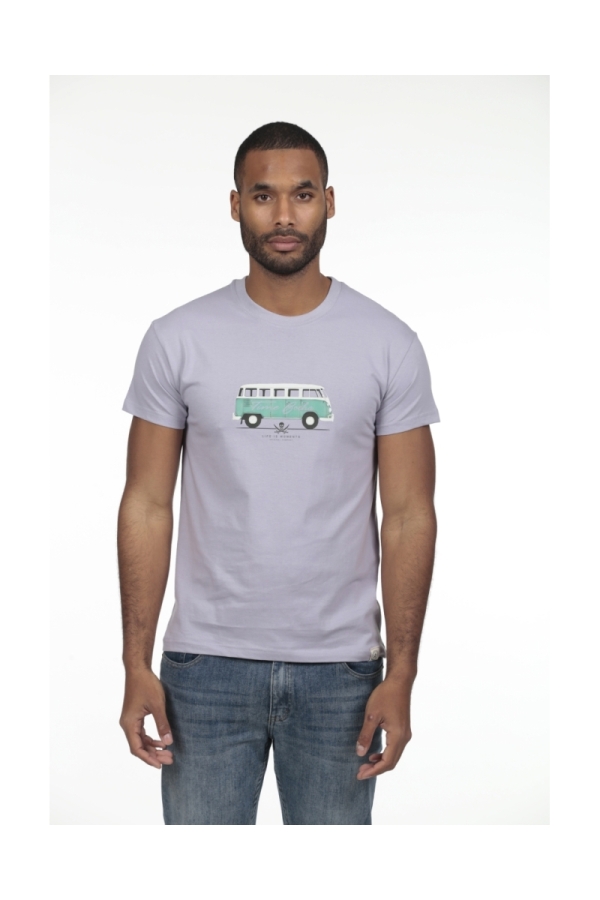 Camiseta Furgo Retro Hombre The Time Of Bocha RV1C22 Malva