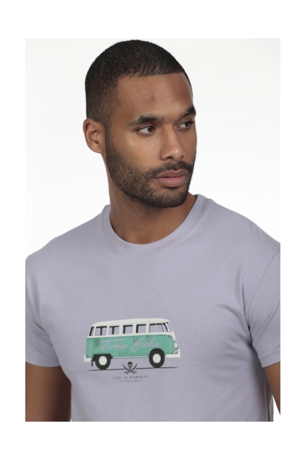 Camiseta Furgo Retro Hombre The Time Of Bocha RV1C22 Malva