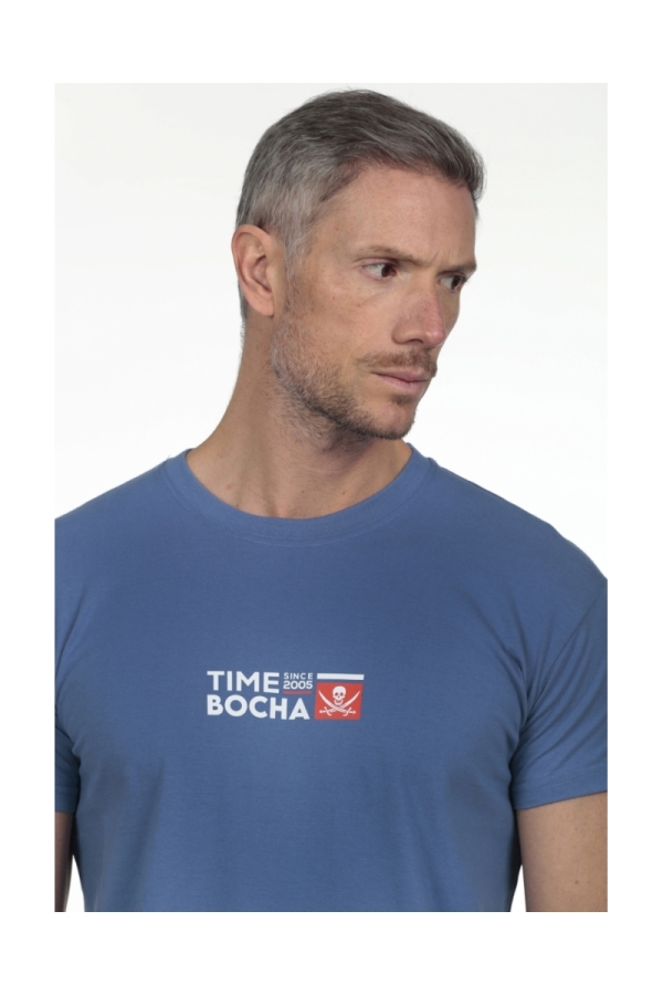 Camiseta Mapa Hombre The Time Of Bocha RV1C23 Azul.Jea