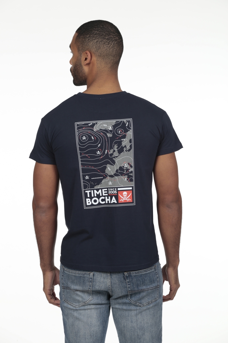 Camiseta Mapa Hombre The Time Of Bocha RV1C23 Marino 2