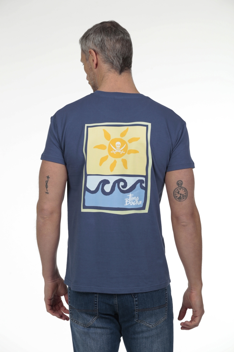 Camiseta Sol Hombre The Time Of Bocha RV1C24 Denim 2
