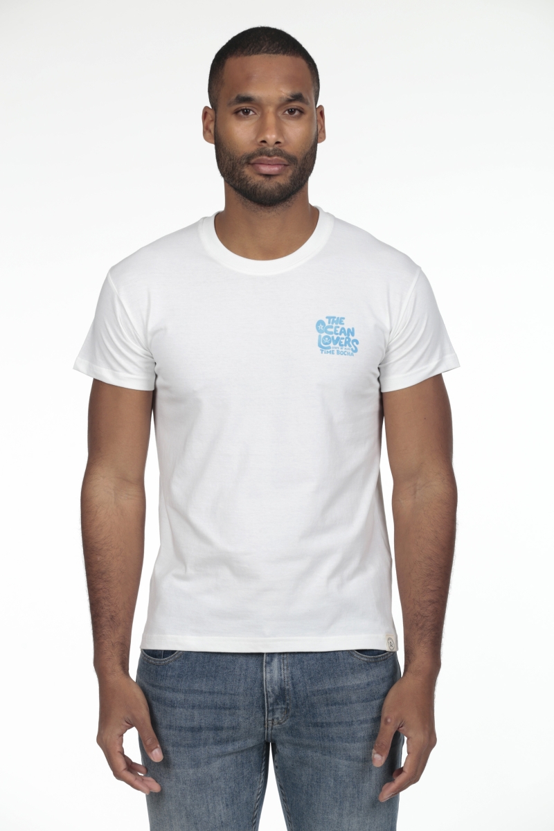 Camiseta Ocean Hombre The Time Of Bocha RV1C25 Blanco