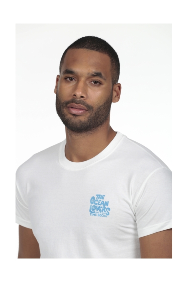 Camiseta Ocean Hombre The Time Of Bocha RV1C25 Blanco