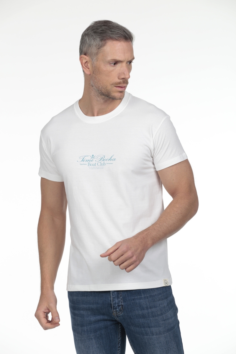 Camiseta Boat Hombre The Time Of Bocha RV1C27 Blanco