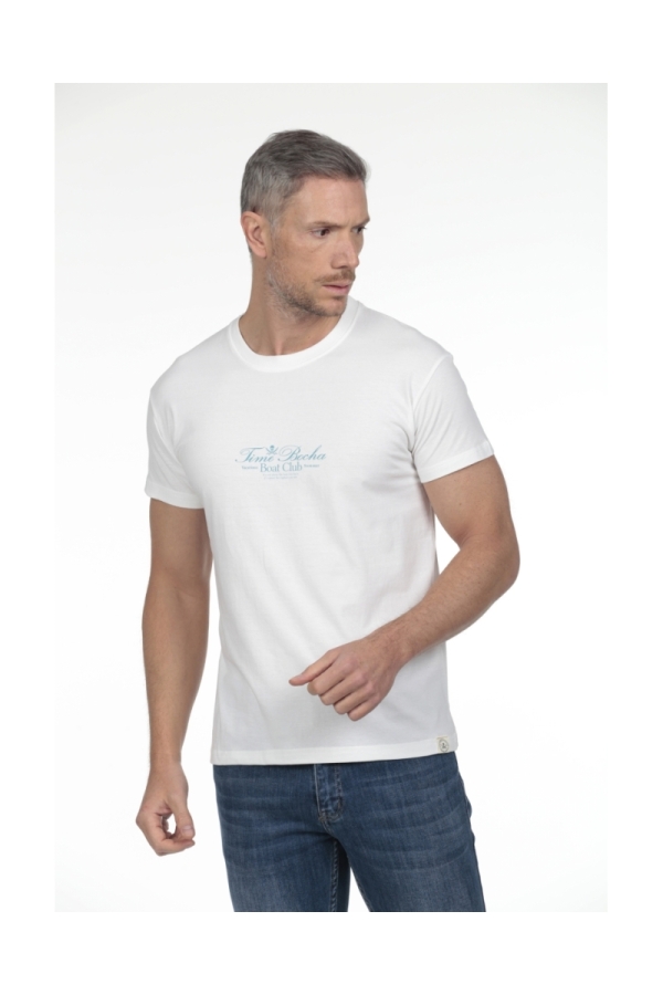 Camiseta Boat Hombre The Time Of Bocha RV1C27 Blanco
