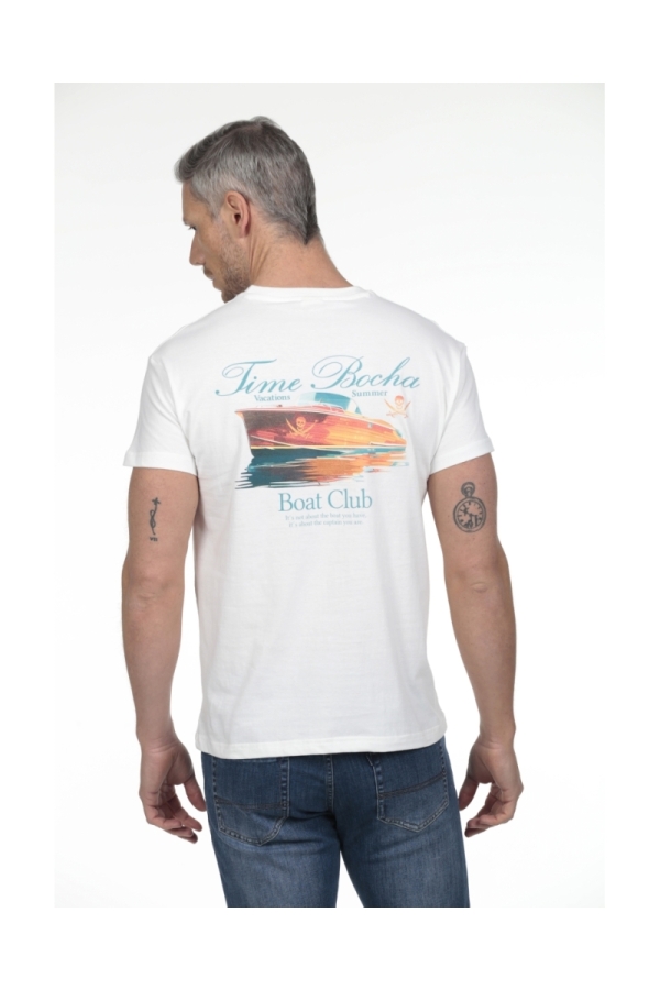 Camiseta Boat Hombre The Time Of Bocha RV1C27 Blanco