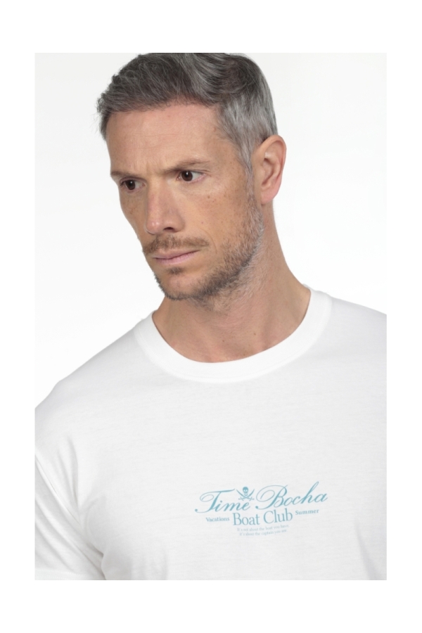 Camiseta Boat Hombre The Time Of Bocha RV1C27 Blanco