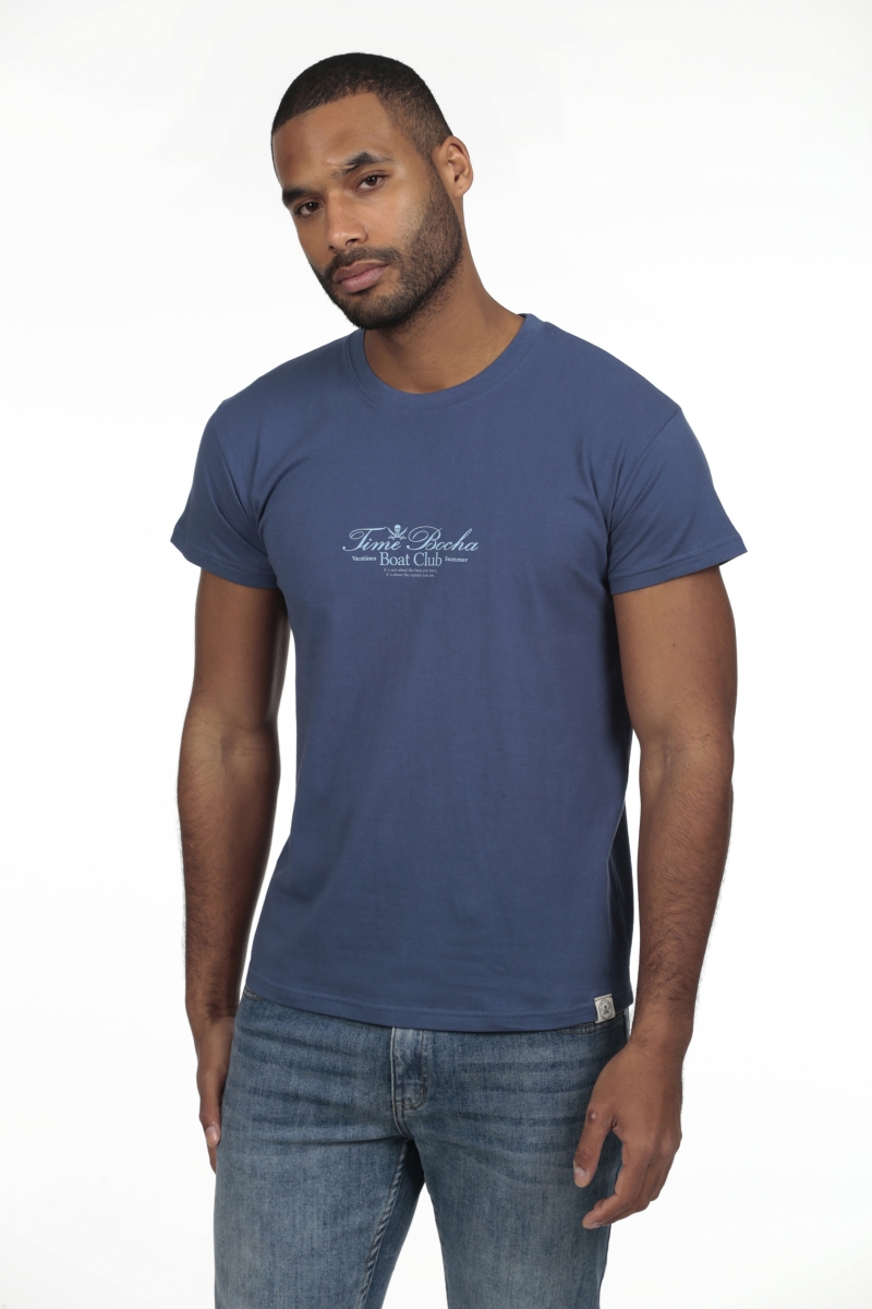 Camiseta Boat Hombre The Time Of Bocha RV1C27 Denim