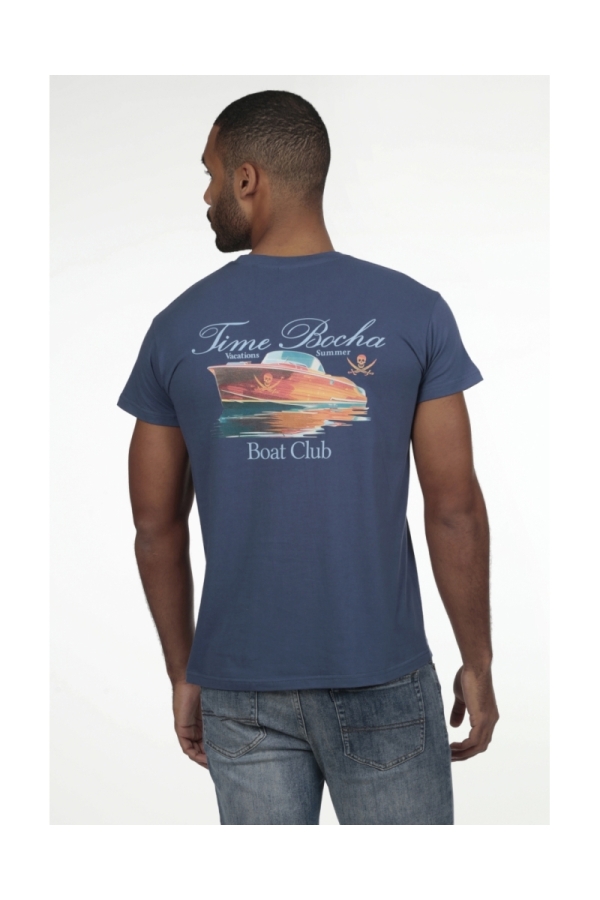 Camiseta Boat Hombre The Time Of Bocha RV1C27 Denim