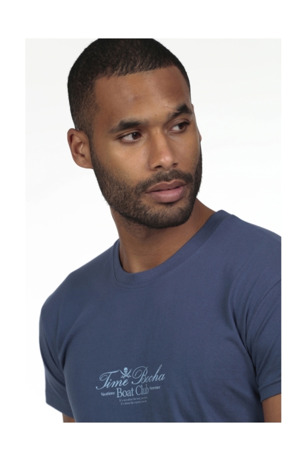 Camiseta Boat Hombre The Time Of Bocha RV1C27 Denim