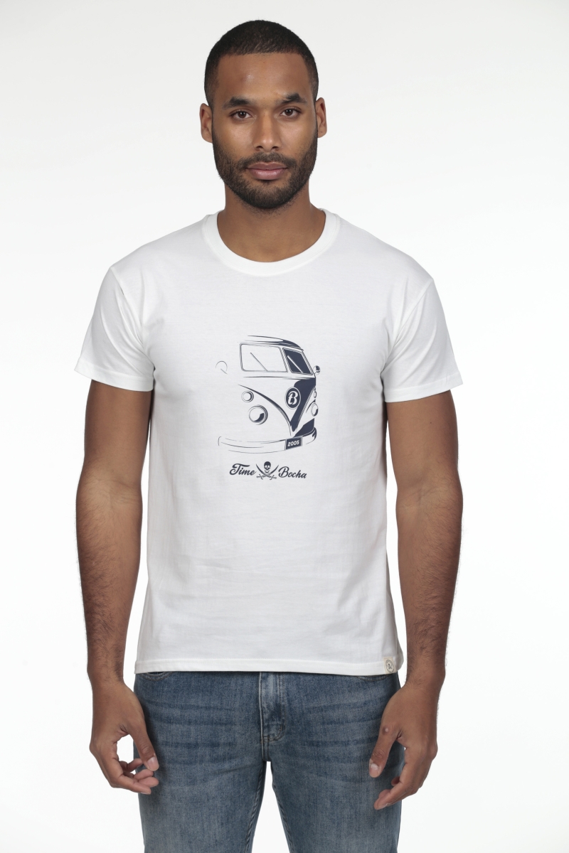Camiseta Wagen Hombre The Time Of Bocha RV1C28 Blanco