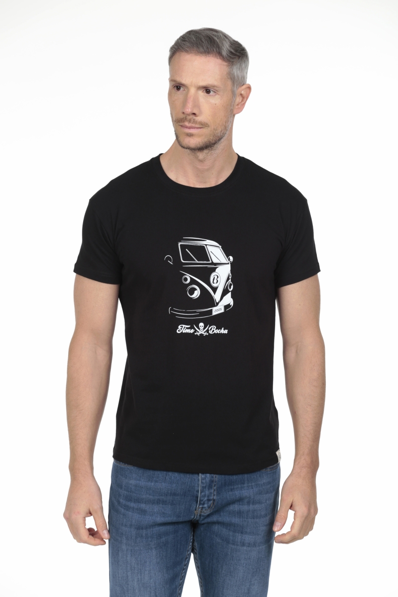 Camiseta Wagen Hombre The Time Of Bocha RV1C28 Negro