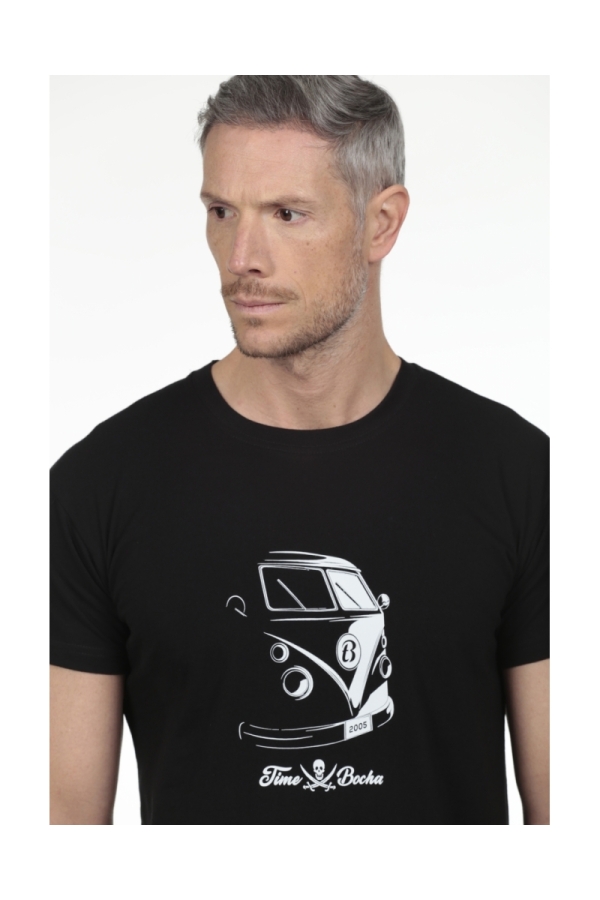 Camiseta Wagen Hombre The Time Of Bocha RV1C28 Negro