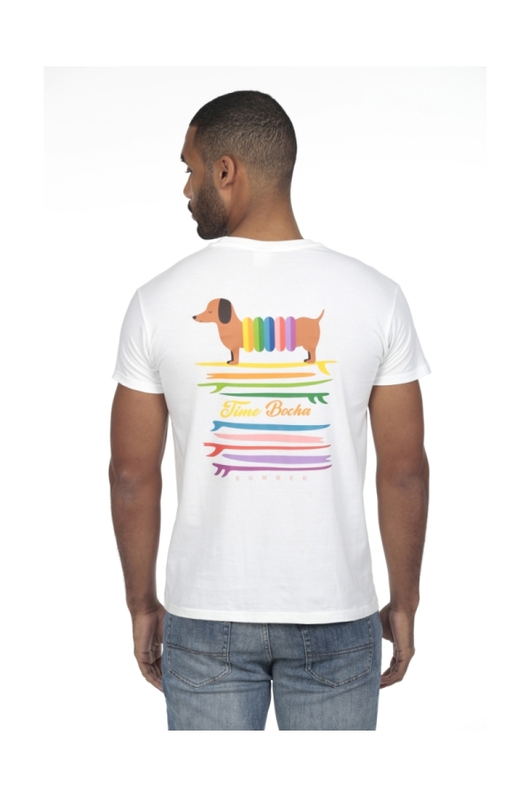 Camiseta Surf Hombre The Time Of Bocha RV1C29 Blanco