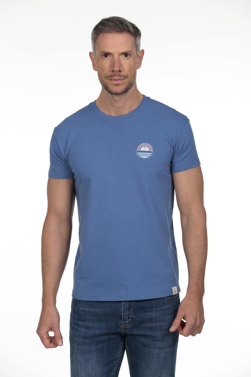 Camiseta Momentos Hombre The Time Of Bocha RV1C30 Azul.Jea