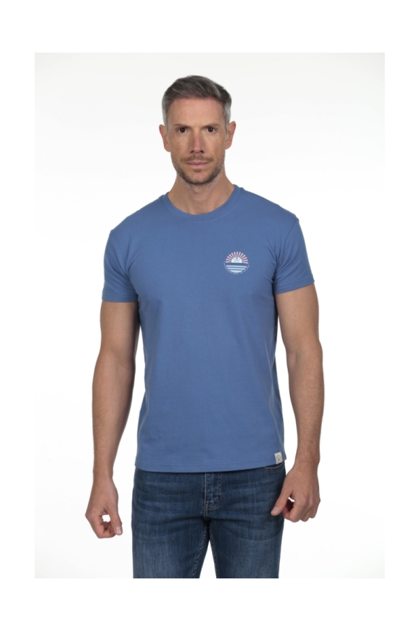 Camiseta Momentos Hombre The Time Of Bocha RV1C30 Azul.Jea