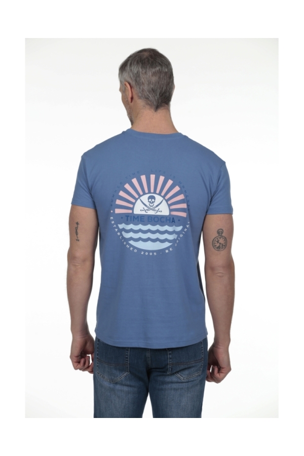 Camiseta Momentos Hombre The Time Of Bocha RV1C30 Azul.Jea
