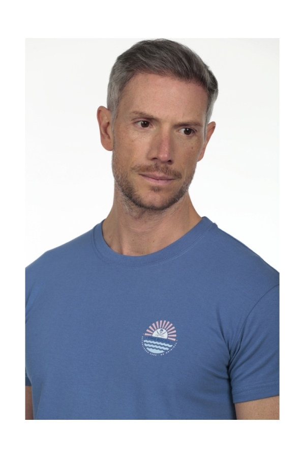 Camiseta Momentos Hombre The Time Of Bocha RV1C30 Azul.Jea