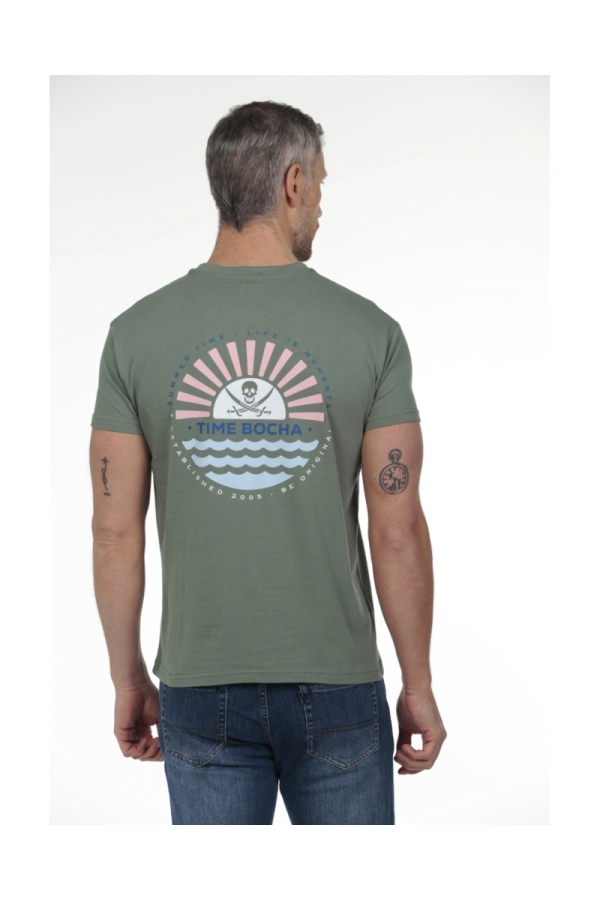 Camiseta Momentos Hombre The Time Of Bocha RV1C30 Verde