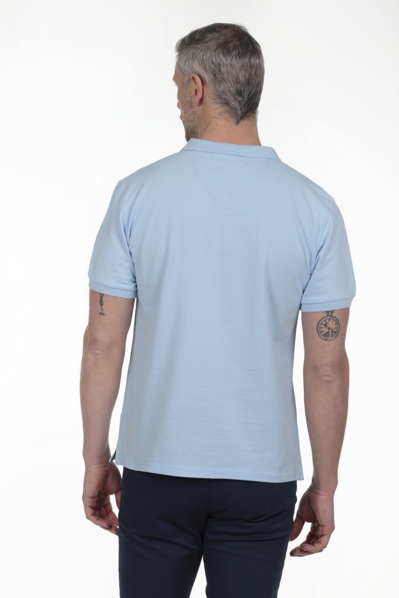 Polo Basico Hombre The Time Of Bocha RV1PBASICO Celeste 2