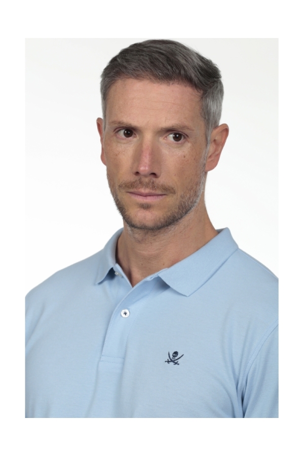 Polo Basico Hombre The Time Of Bocha RV1PBASICO Celeste