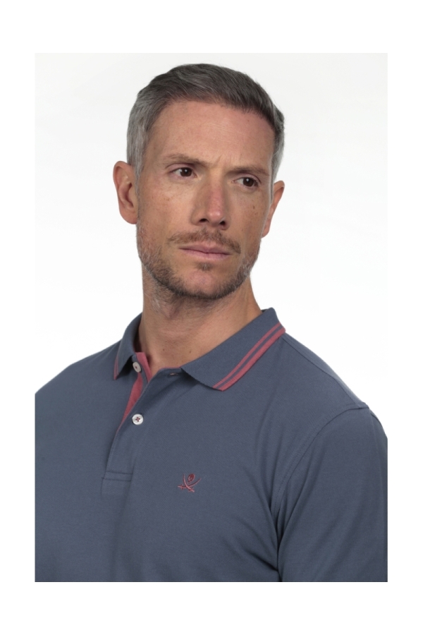 Polo Pirata Hombre The Time Of Bocha RV1PSTRIP Azul.Mir
