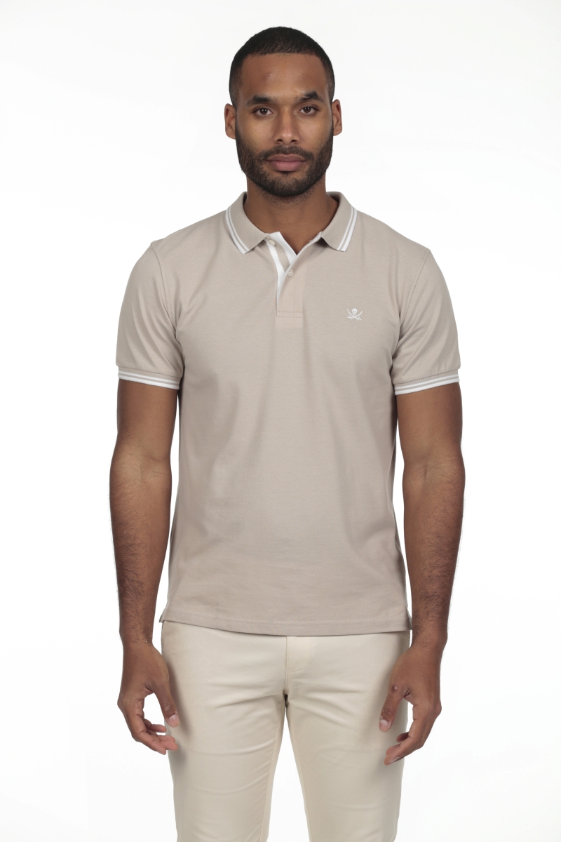 Polo Pirata Hombre The Time Of Bocha RV1PSTRIP Beige