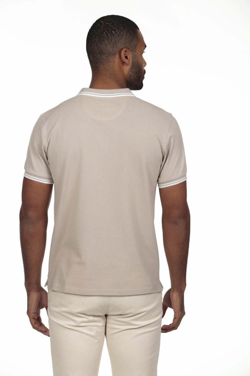 Polo Pirata Hombre The Time Of Bocha RV1PSTRIP Beige 2