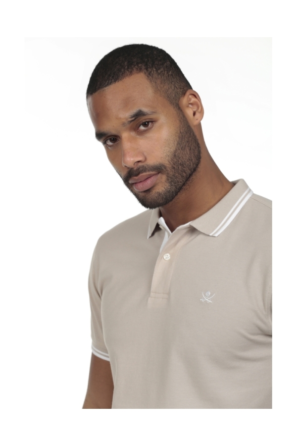 Polo Pirata Hombre The Time Of Bocha RV1PSTRIP Beige