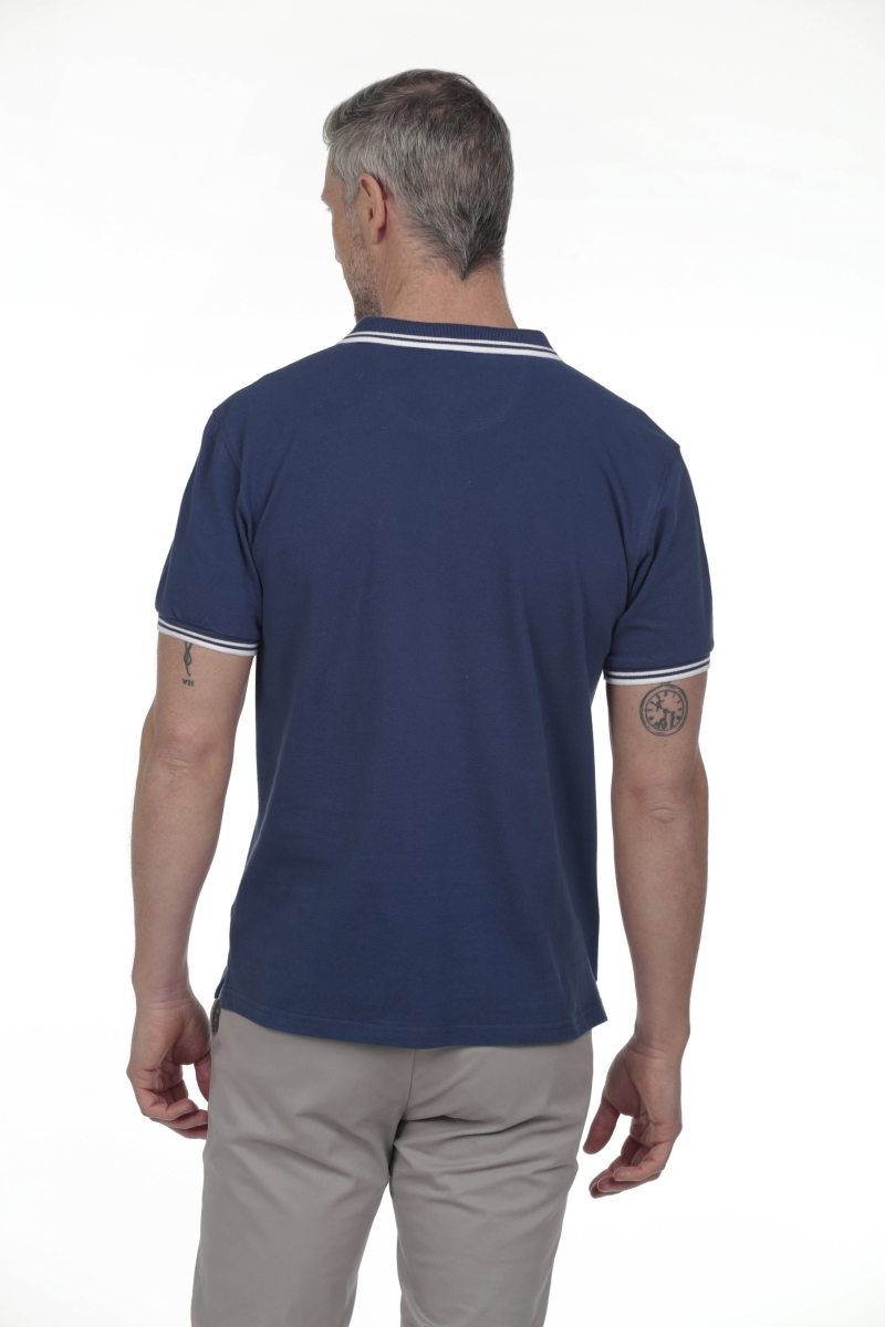 Polo Pirata Hombre The Time Of Bocha RV1PSTRIP Denim 2