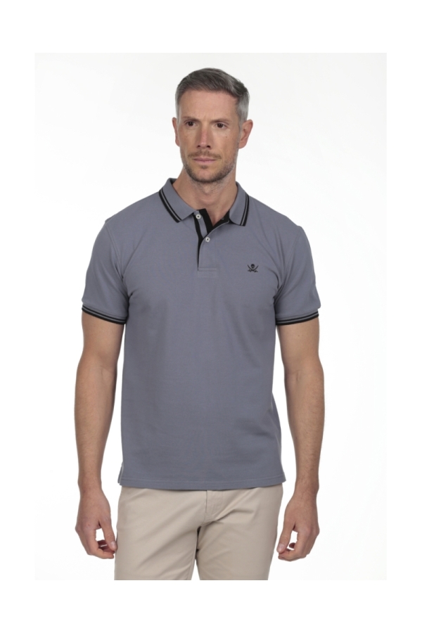 Polo Pirata Hombre The Time Of Bocha RV1PSTRIP Gris